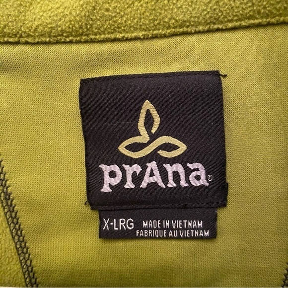 PRANA Men Green Fleece Lined Zipped Jacket Size XL - Picture 9 of 11